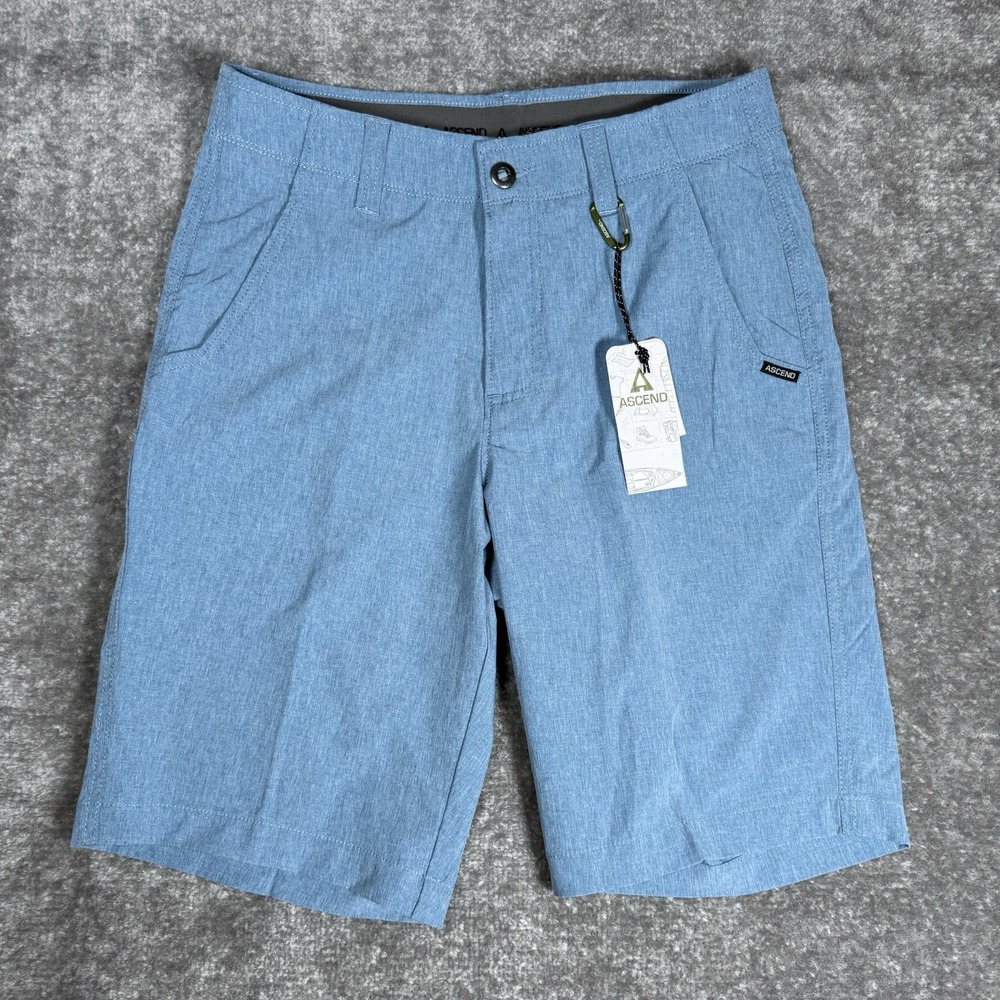 Ascend Shorts Men's 30 Blue‎ Performance Water Resistant Hiking Trekking Outdoor